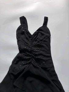 Elegant Black Beaded Gown