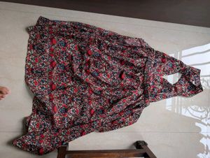 boho top and wrap shorts skirt