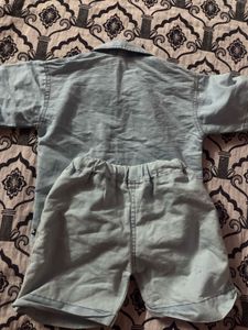 Kids Denim Shirt &amp; Shorts Set