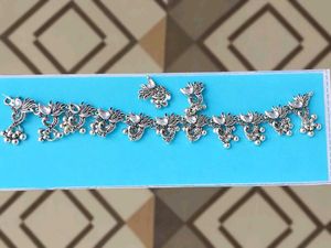 3 Oxidized Silver Necklace Set with Earrings