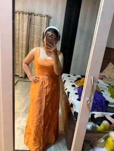 Vibrant Orange Maxi Dress