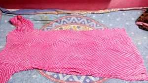 Vibrant Pink Bandhani kurti