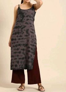 BLACK-BLUE TIE DIE KURTI🫐