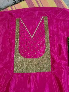 Vibrant Pink Kurta with Embellishments