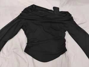 Party ruched Off-Shoulder flared full sleeves Top