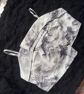 Unique Landscape Print Crop Top
