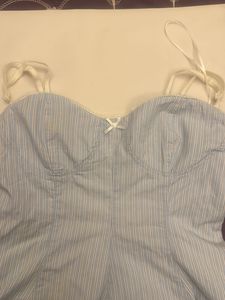 Zara blue striped pretty cami top- corset style