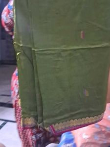 Elegant Olive Green Saree