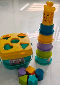 Baby Shape Sorter & Stacking Toy Set