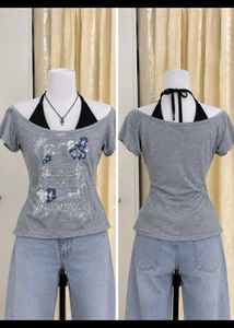 Y2K HALTER NECK TOP 🫦