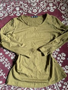 ZARA Olive Green Long Sleeve Top