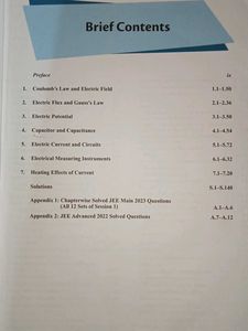 JEE (Advanced) Electrostatics and Current Electric