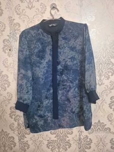 Stylish Blue Printed top