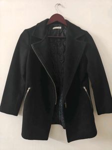 Imported Chic Black Moto Coat