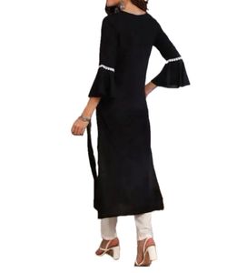 Elegant Black Embroidered Kurta