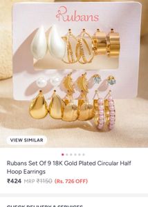 Rubans Set Of 9 Earrings