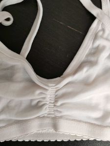 Simple Cotton Bras - White &amp; Cream - Size 30/75