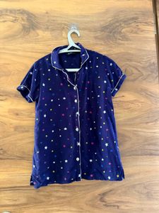 Cute Star Print Pajama Top