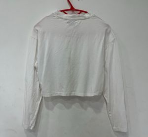 Snoopy Graphic Long Sleeve Cropped Top
