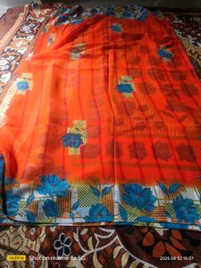 Floral Print Saree