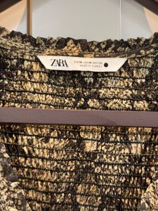 NEW! ZARA Snake Print Peplum top - M