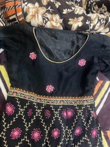 beautiful silk frock without bottom and dupatta