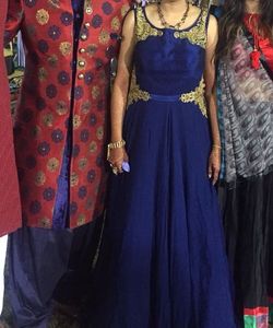 Elegant Navy Blue Gown..