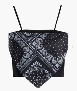 Bandana Print Crop Top