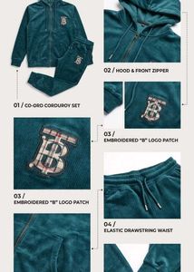 Teal Corduroy Co Odd Set