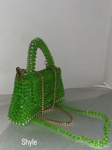 Sparkling Green Beaded Handbag