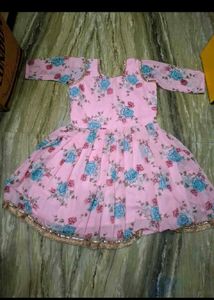 Pink Floral Sharara Suit