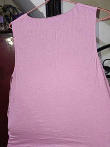 Light Pink Sleeveless V-Neck Top