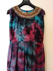 Ethnic Gown with Embellished Neckline