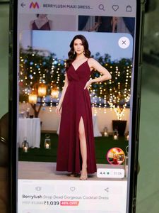 New Elegant Burgundy Maxi Dress-  Unused