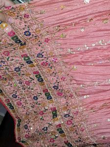 Beautiful Pink Embroidered 💗 lehngha