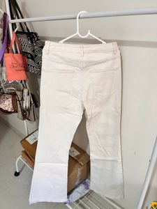 Cream Flare Jeans