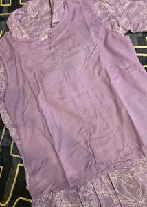 Lavender Print Blazer &amp; Pants Set