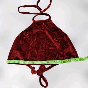Velvet Rose Halter Top
