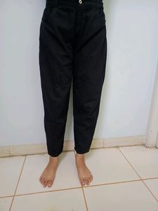 Wide Leg Black Denim