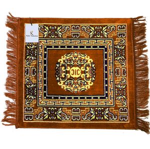 Kuber Industries Velvet Prayer Multipurpose Rug Mat (2 ft X 2 ft, 2-Gold, 2-Red and 2-Maroon=6 Rug Mat) &amp; 1 Kuber Industries Rugs (Red, Velvet, Standard)