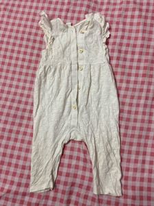 Cream Ruffle Sleeve Romper