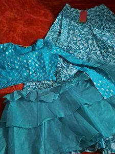 Vishudh Elegant Teal Lehenga Choli Set