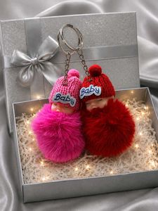 Adorable Baby Doll  fury Keychain .