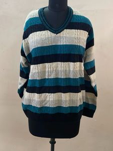 Striped V-Neck Sweater