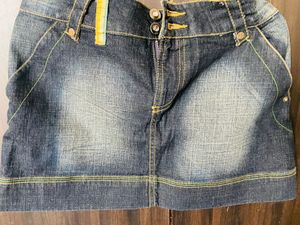 Denim Short Skirt
