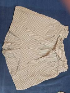 Striped Tie-Waist Shorts