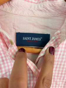 Pink Gingham Button-Up Shirt