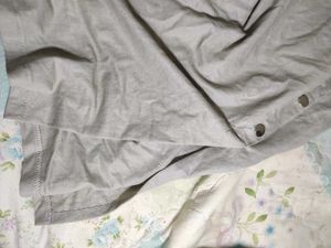 Stylish Grey Snap Button Pants