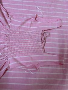 Cute Pink Striped Maxi Dress