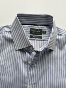 Marks & Spencer  100% Cotton Striped Formal Shirt